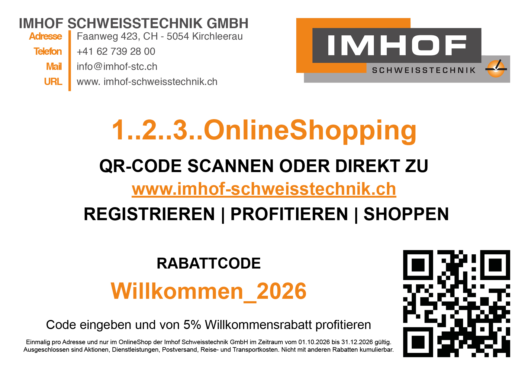 Werbung "1..2..3..OnlineShopping" inkl. 5% Rabattcode *Willkommen_2026"